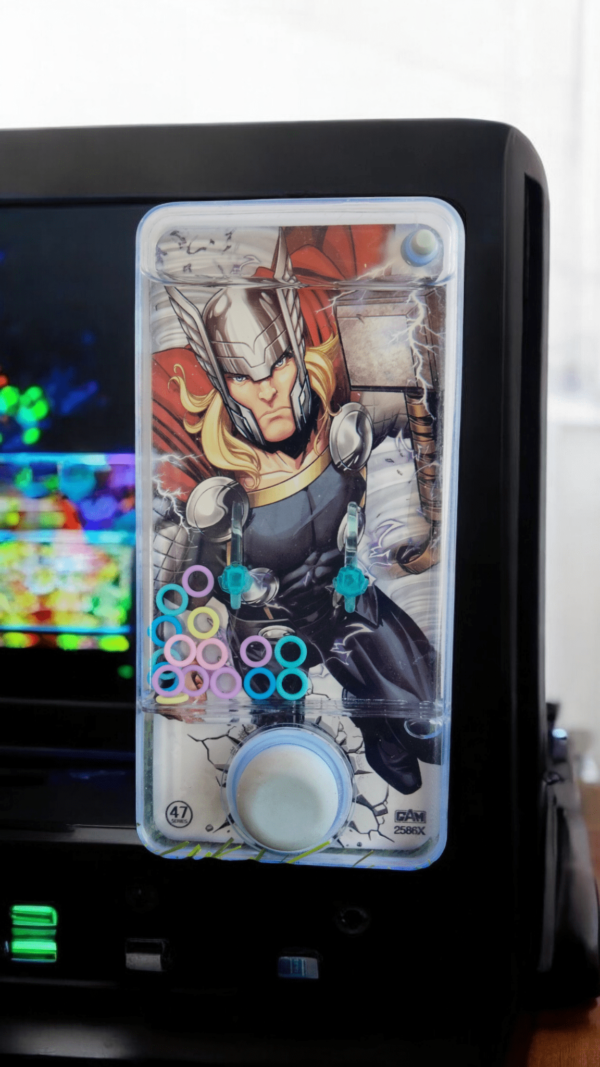 "Thor-Themed Handheld Water Ring Toss Game - Fun & Portable!"