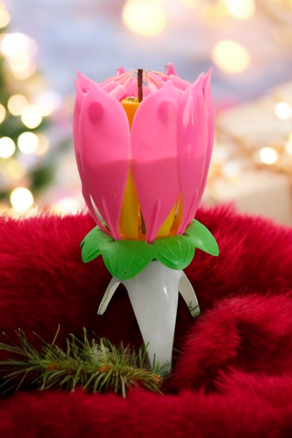 Musical Lotus Birthday Candle