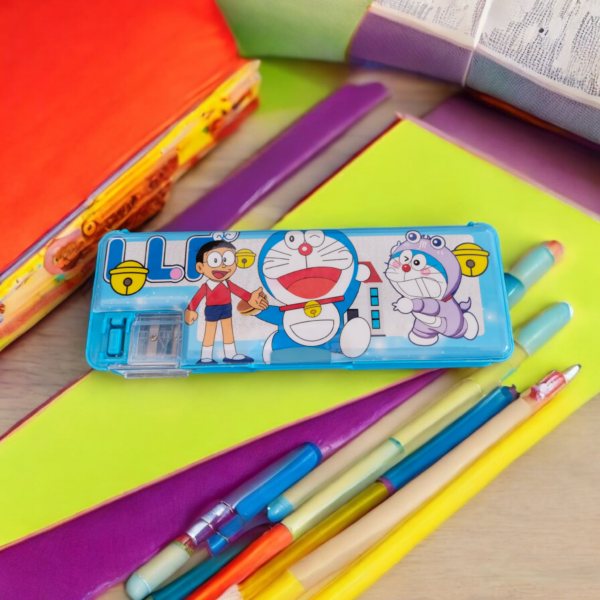 Doraemon-Themed Multi-Compartment Stationery Box